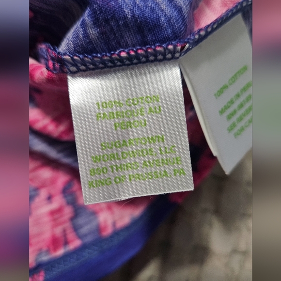 LILLY PULITZER Gigi V Neck Tank In Giraffe Iris/pink. Size XXS - Picture 6 of 10